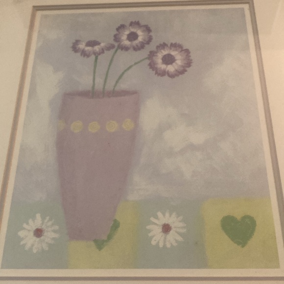 New - 4 Delightful Dais Flower Wood Framed Pictures - Picture 3 of 12